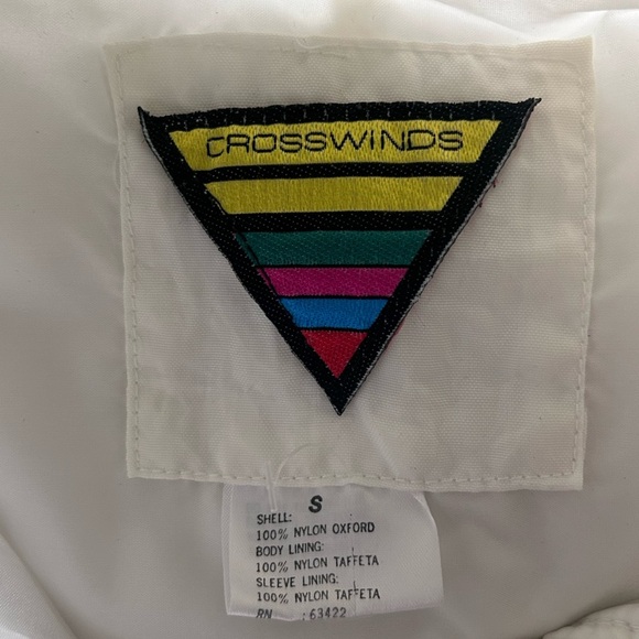 Vintage Crosswinds White Windbreaker Jacket Size Small Y2K - Picture 3 of 6